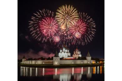 Фестиваль Фейерверков в Костроме